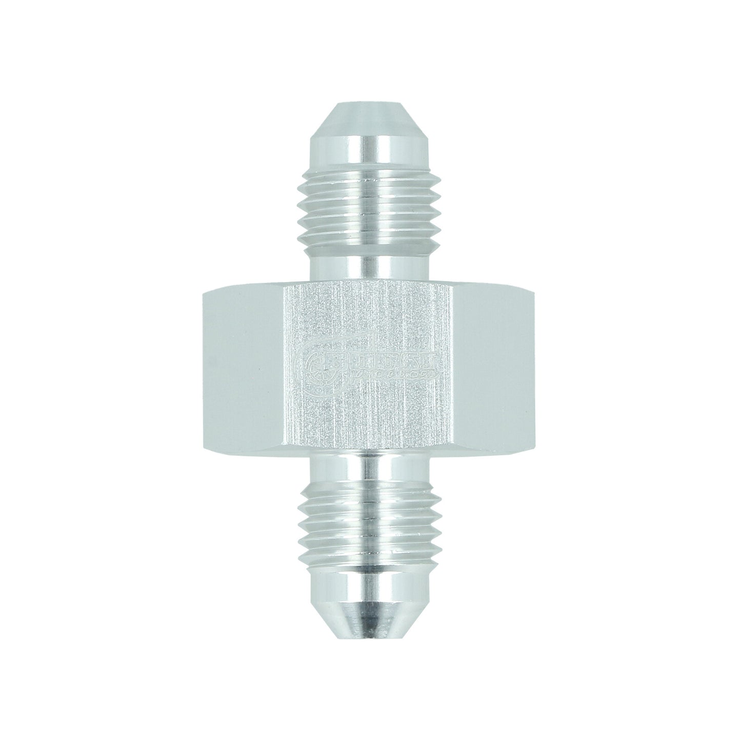 BOOST products Adapter -4 AN male to -4 AN male with Port NPT 1/8" - satin silver