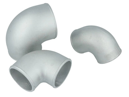 90° Aluminium Cast Elbow 2.50" / 63mm - tight radius