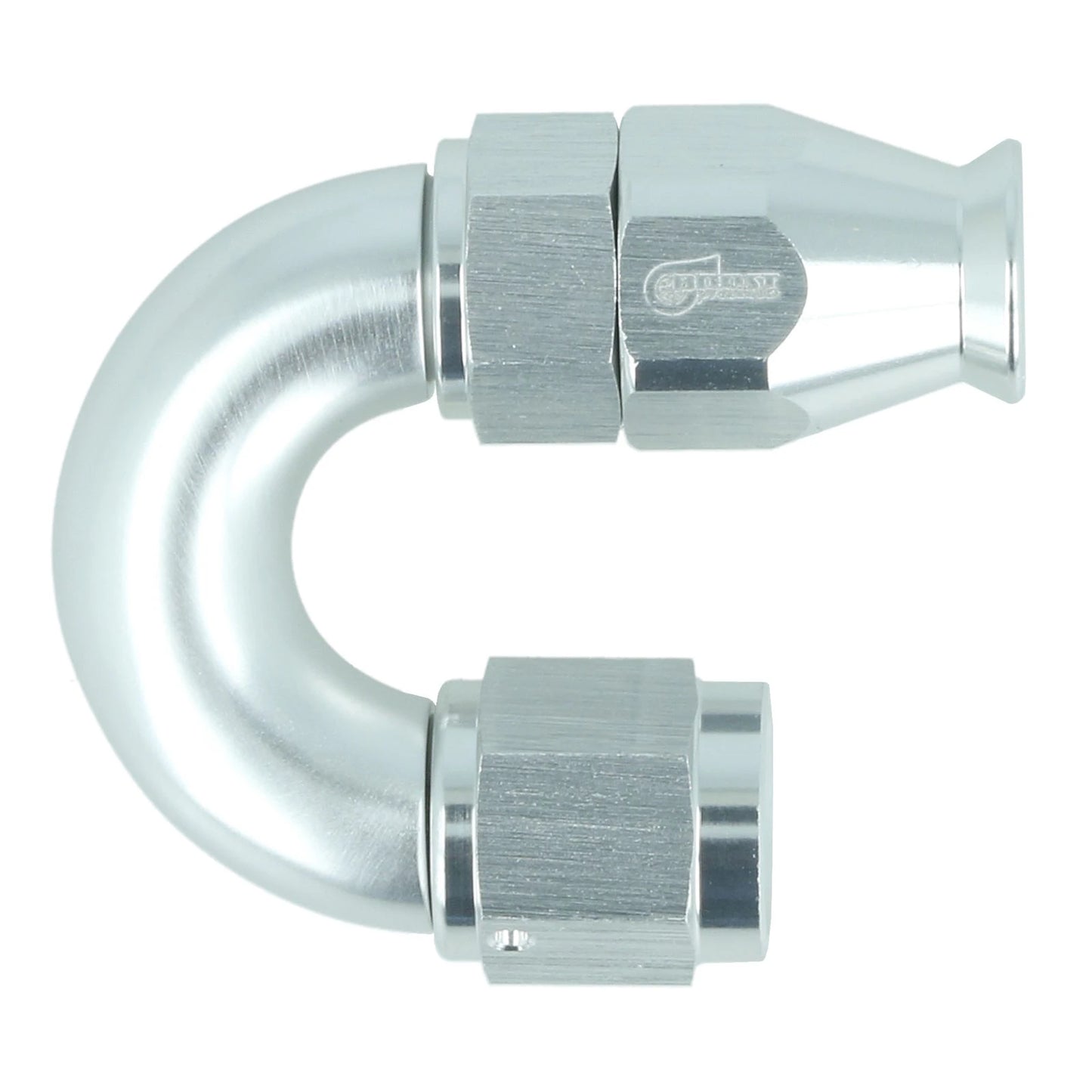 BOOST products High Flow PTFE Swivel Hose End -4 AN - 180° - silver