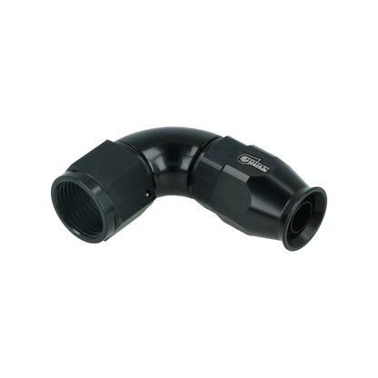 BOOST products High Flow PTFE Swivel Hose End -8 AN - 90° - black