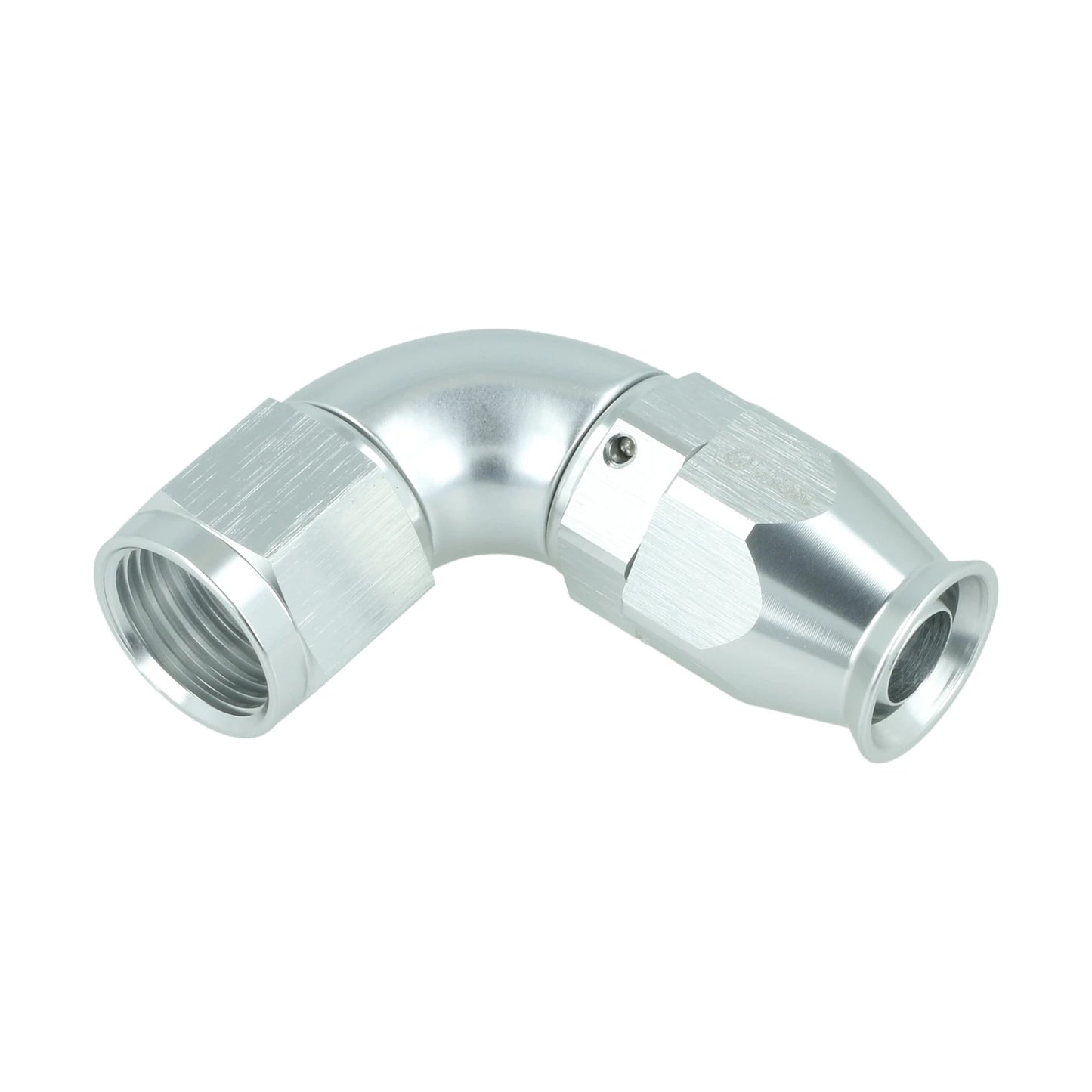 BOOST products High Flow PTFE Swivel Hose End -8 AN - 90° - silver