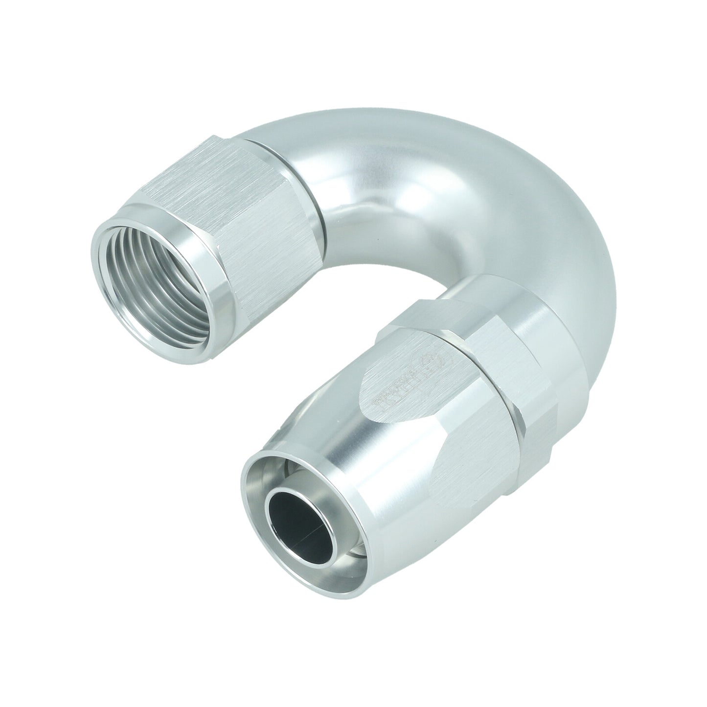 BOOST Products High Flow Swivel Hose End -10 AN - 180 degree, silver