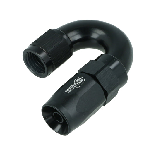 BOOST products High Flow Swivel Hose End -4 AN - 180° - black