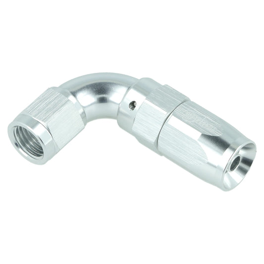 BOOST products High Flow Swivel Hose End -4 AN - 90° - silver