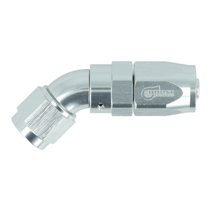 BOOST products High Flow Swivel Hose End -6 AN - 45° - silver