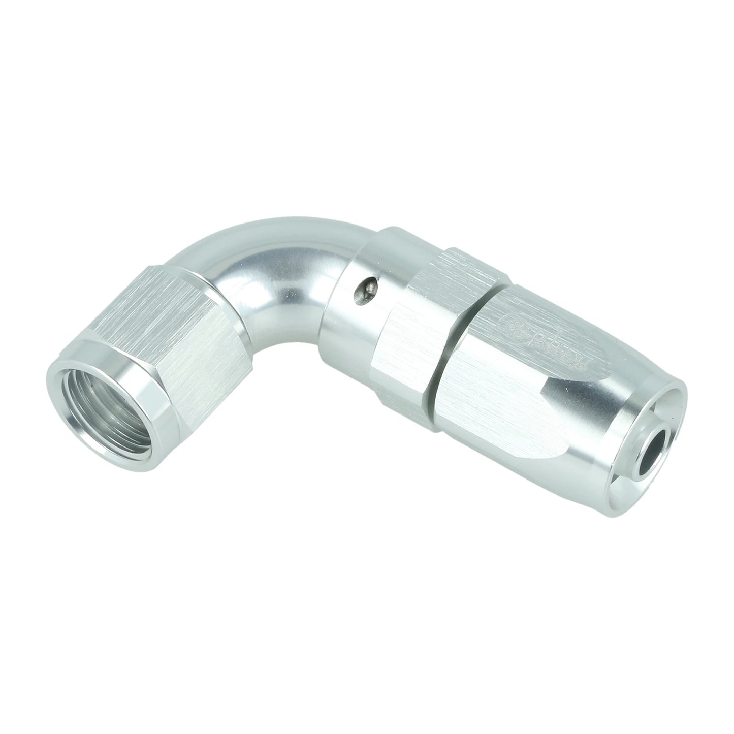 BOOST products High Flow Swivel Hose End -6 AN - 90° - silver