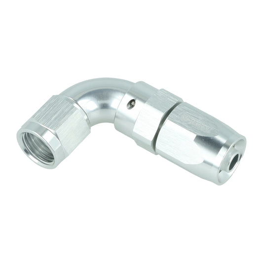 BOOST products High Flow Swivel Hose End -6 AN - 90° - silver