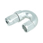 BOOST products High Flow Swivel Hose End -8 AN - 180° - silver