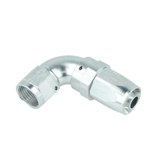 BOOST products High Flow Swivel Hose End -8 AN - 90° - silver