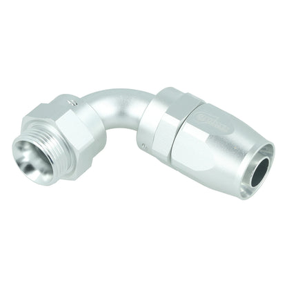 BOOST products Swivel Hose End -10 AN to M22x1.5mm male with O-Ring - 90° - satin silver