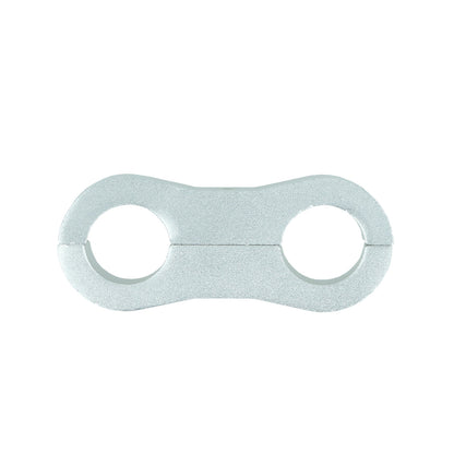 BOOST products Dual Hose Clamp Bracket / Separator 11,1mm (7/16") - satin silver