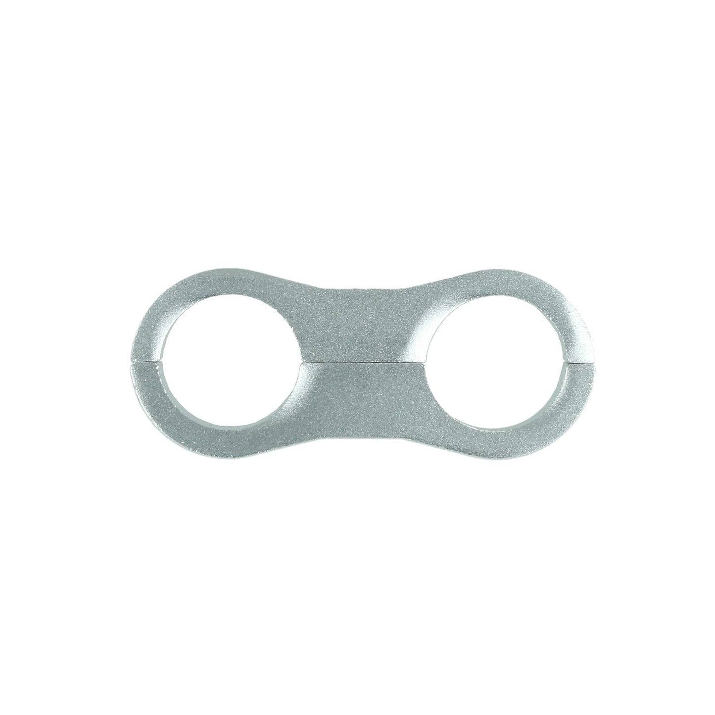 BOOST products Dual Hose Clamp Bracket / Separator 13,5mm (17/32") - satin silver