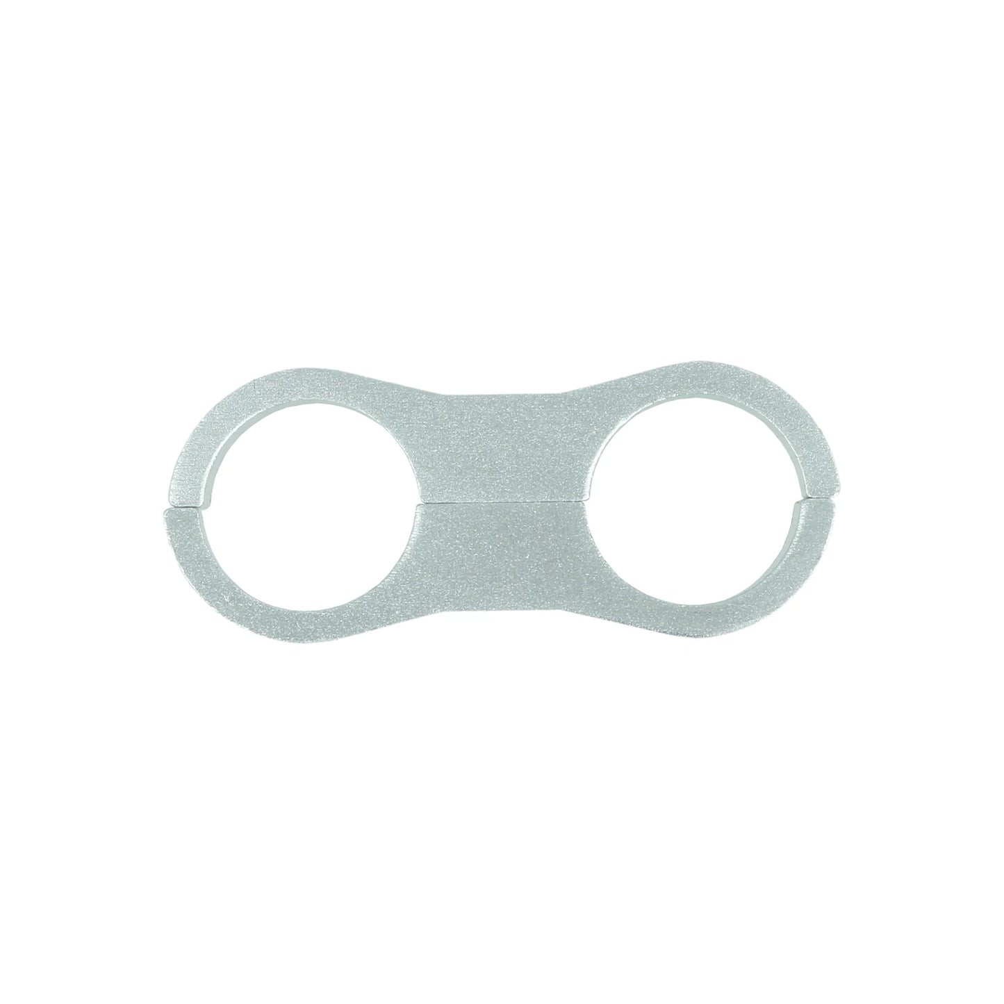 BOOST products Dual Hose Clamp Bracket / Separator 14.3mm (9/16") - satin silver