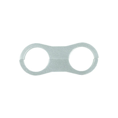 BOOST products Dual Hose Clamp Bracket / Separator 14.3mm (9/16") - satin silver