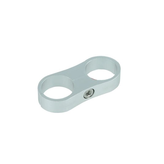 BOOST products Dual Hose Clamp Bracket / Separator 25,4mm (1") - satin silver