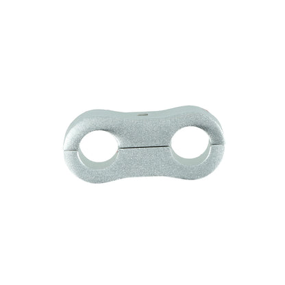 BOOST products Dual Hose Clamp Bracket / Separator 7,9mm (5/16") - satin silver