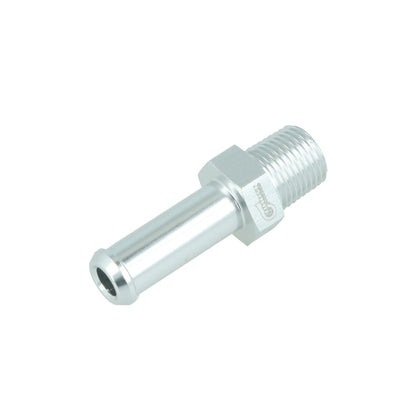 BOOST Products Screw-in Adapter 1/8" NPT male to Hose Connection 5/16" (8mm), silver