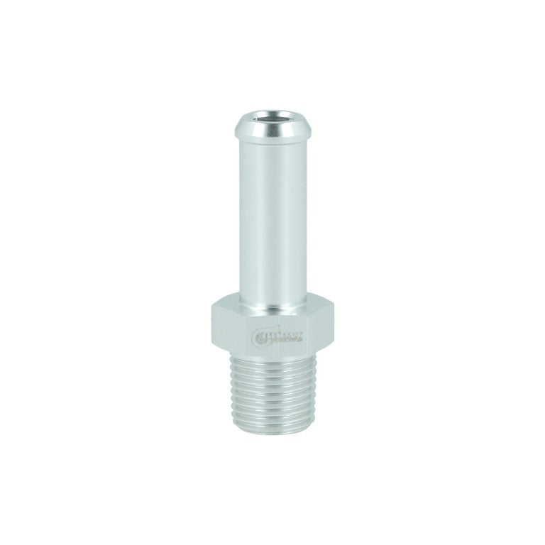 BOOST Products Screw-in Adapter 1/8" NPT male to Hose Connection 5/16" (8mm), silver