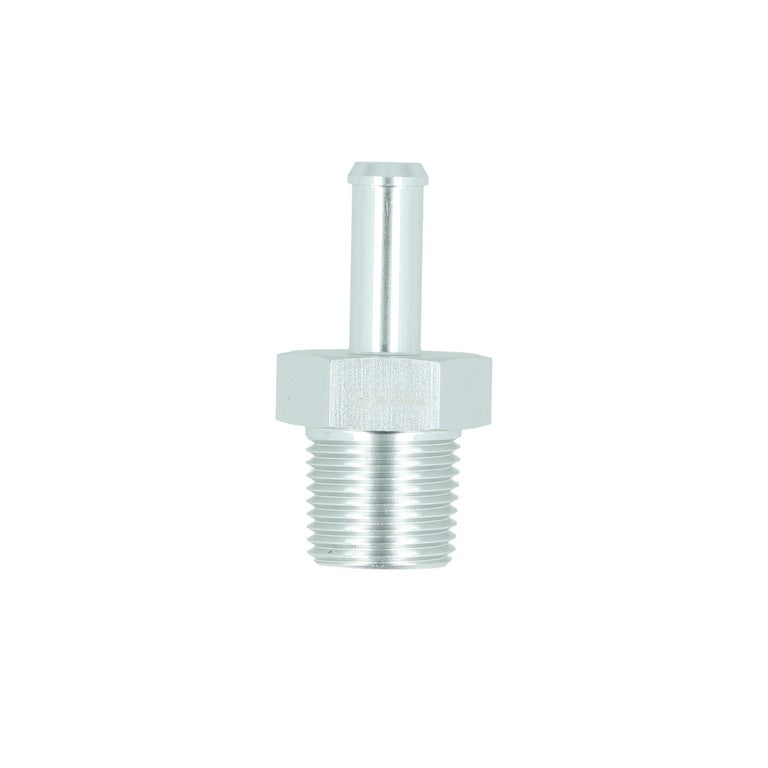 BOOST Products Screw-in Adapter 3/8" NPT male to Hose Connection 5/16" (8mm), silver