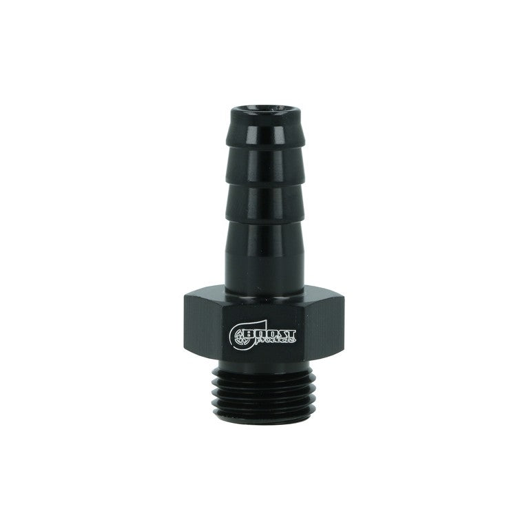 BOOST Products Screw-in Adapter ORB -06 AN male to Barb 3/8" (10mm), black