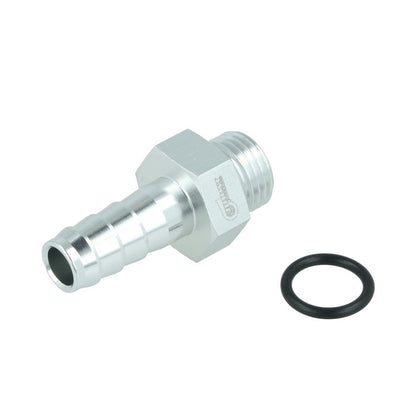 BOOST Products Screw-in Adapter ORB -06 AN male to Barb 3/8" (10mm), silver