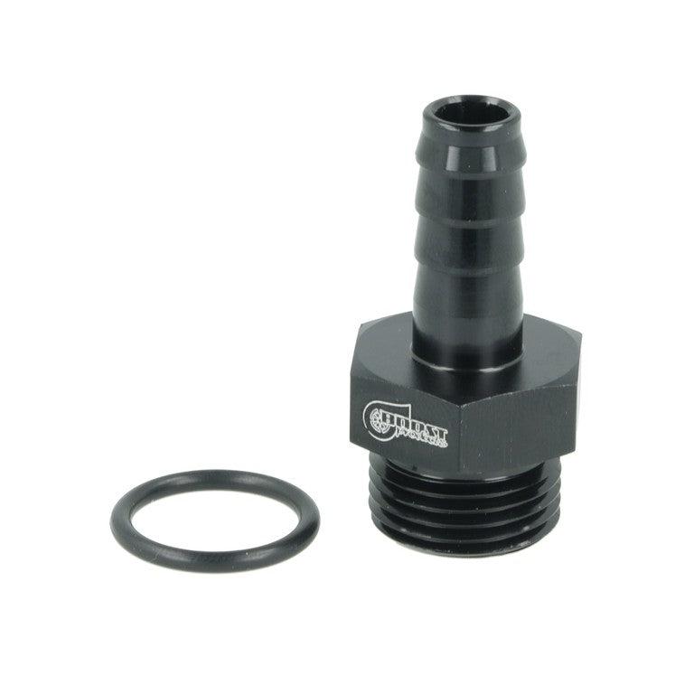 BOOST Products Screw-in Adapter ORB -08 AN male to Barb 3/8" (10mm), black