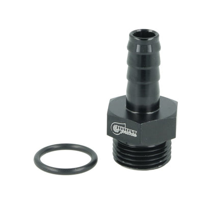 BOOST Products Screw-in Adapter ORB -08 AN male to Barb 3/8" (10mm), black