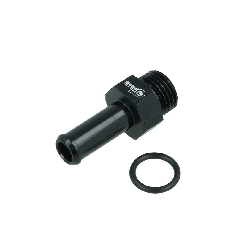 BOOST Products Screw-in Adapter ORB -06 AN male to Hose Connection 3/8" (10mm), black