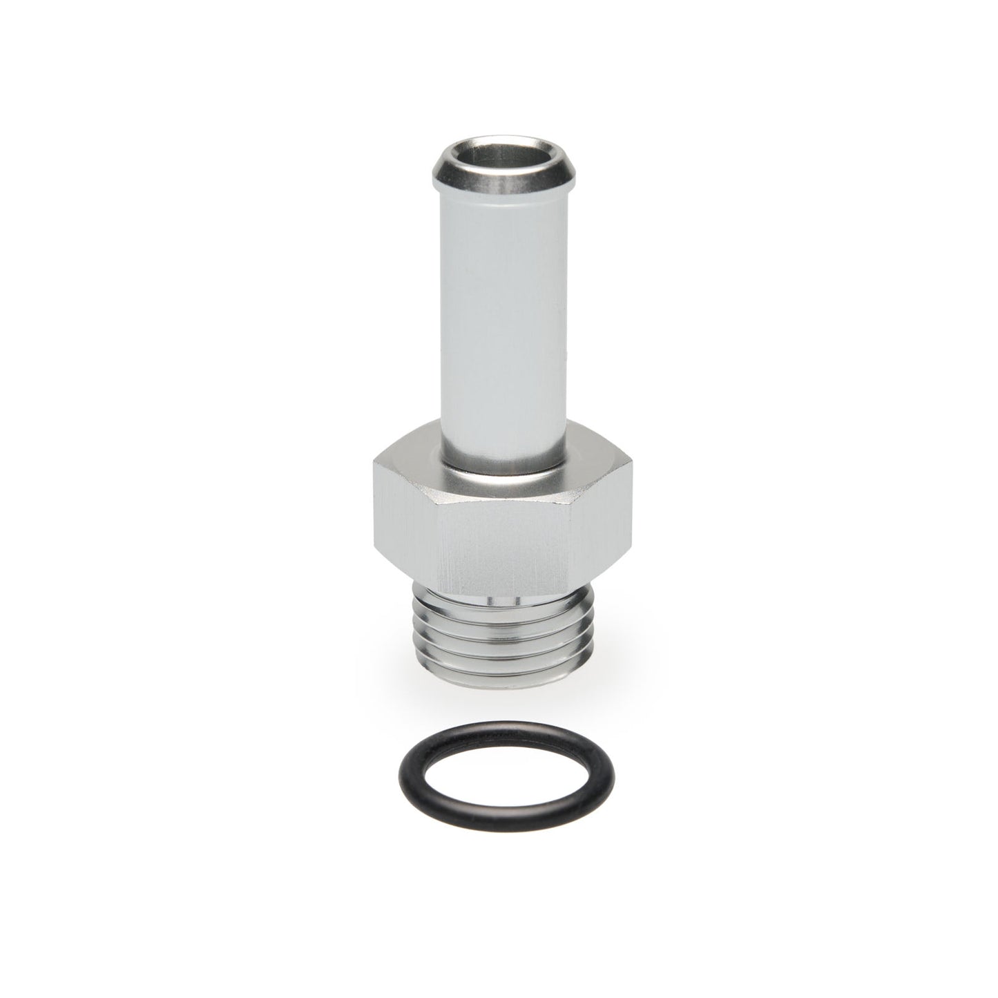 BOOST Products Screw-in Adapter ORB -06 AN male to Hose Connection 3/8" (10mm), silver