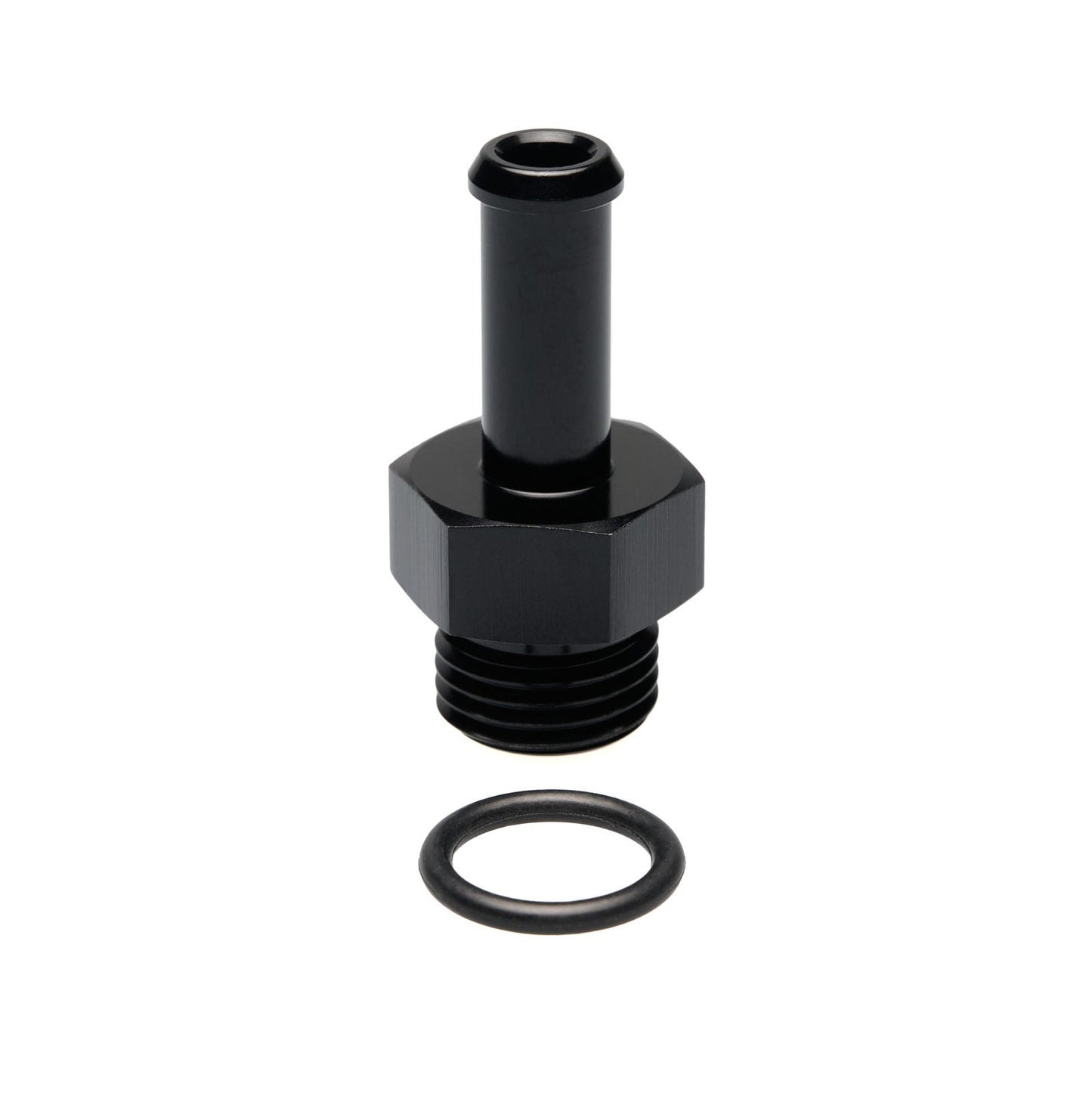 BOOST Products Screw-in Adapter ORB -06 AN male to Hose Connection 5/16" (8mm), black