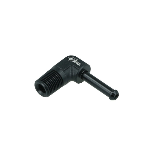 BOOST products Screw-in Adapter 90° NPT 1/8" male to Hose Connection 5mm (3/16") - satin black