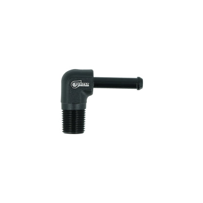 BOOST products Screw-in Adapter 90° NPT 1/8" male to Hose Connection 5mm (3/16") - satin black