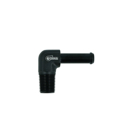 BOOST products Screw-in Adapter 90° NPT 1/8" male to Hose Connection 6mm (1/4") - satin black