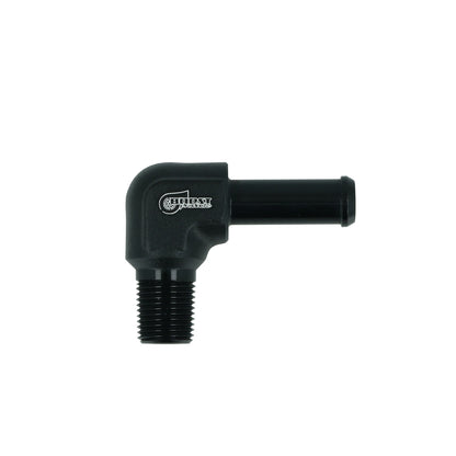 BOOST products Screw-in Adapter 90° NPT 1/8" male to Hose Connection 8mm (5/16") - satin black