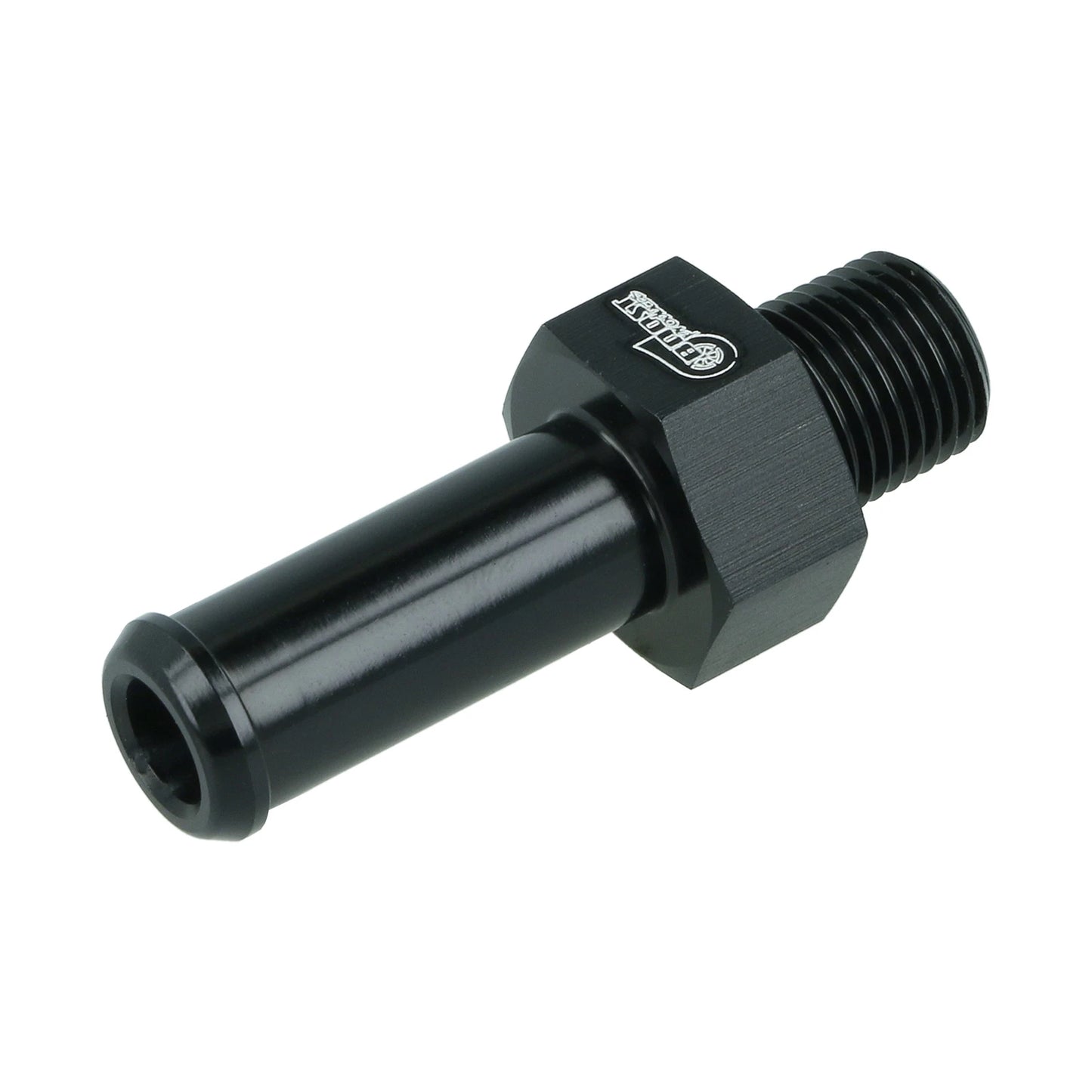 BOOST products Screw-in Adapter NPT 1/8" male to Hose Connection 10mm (3/8") - satin black