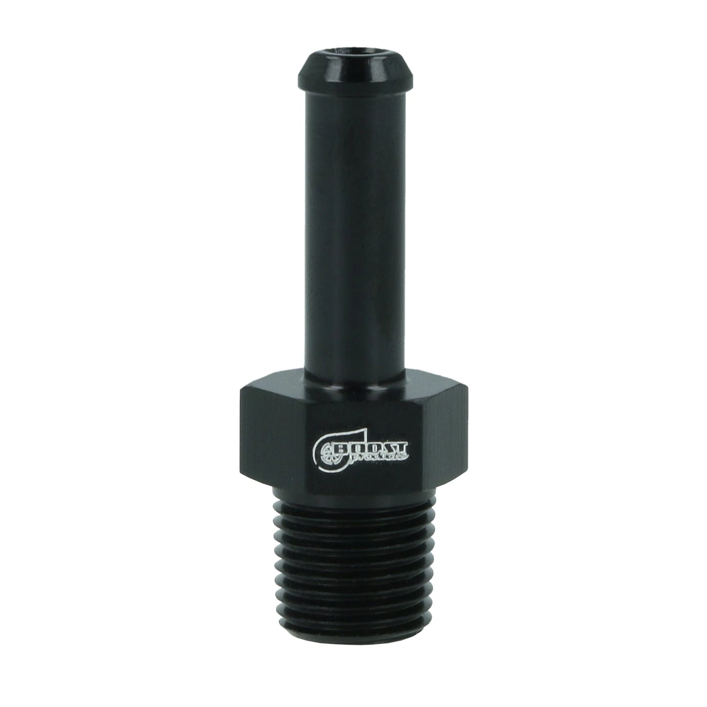 BOOST products Screw-in Adapter NPT 1/8" male to Hose Connection 6mm (1/4") - satin black