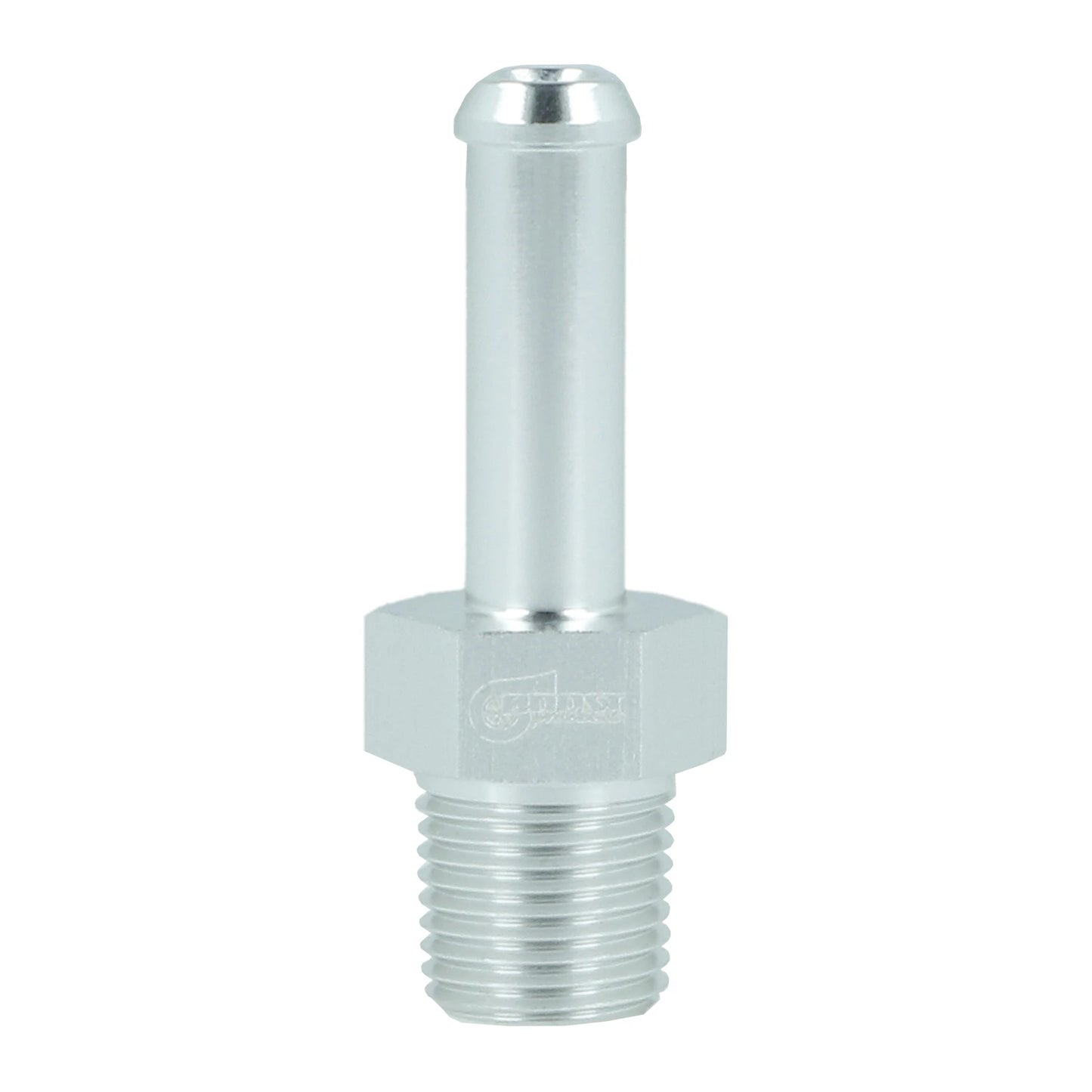 BOOST products Screw-in Adapter NPT 1/8" male to Hose Connection 6mm (1/4") - satin silver