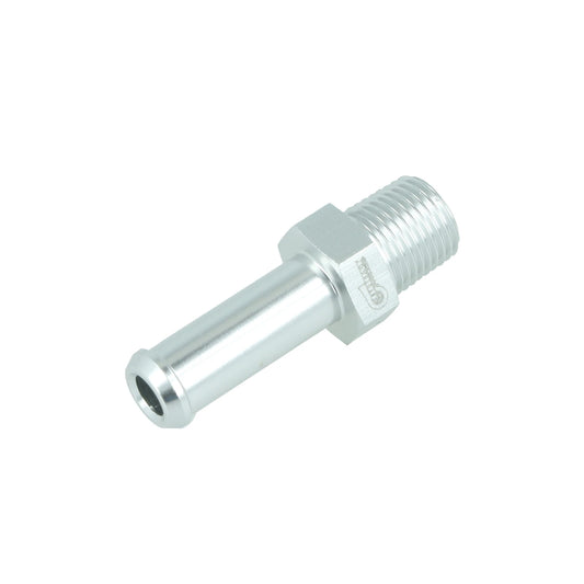 BOOST products Screw-in Adapter NPT 1/8" male to Hose Connection 8mm (5/16") - satin silver