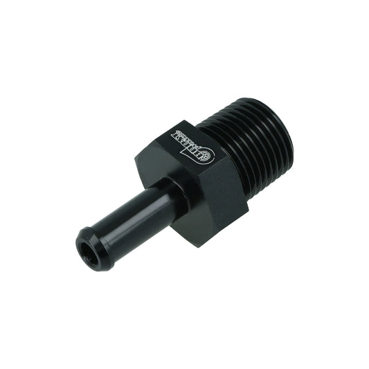 BOOST products Screw-in Adapter NPT 3/8" male to Hose Connection 8mm (5/16") - satin black