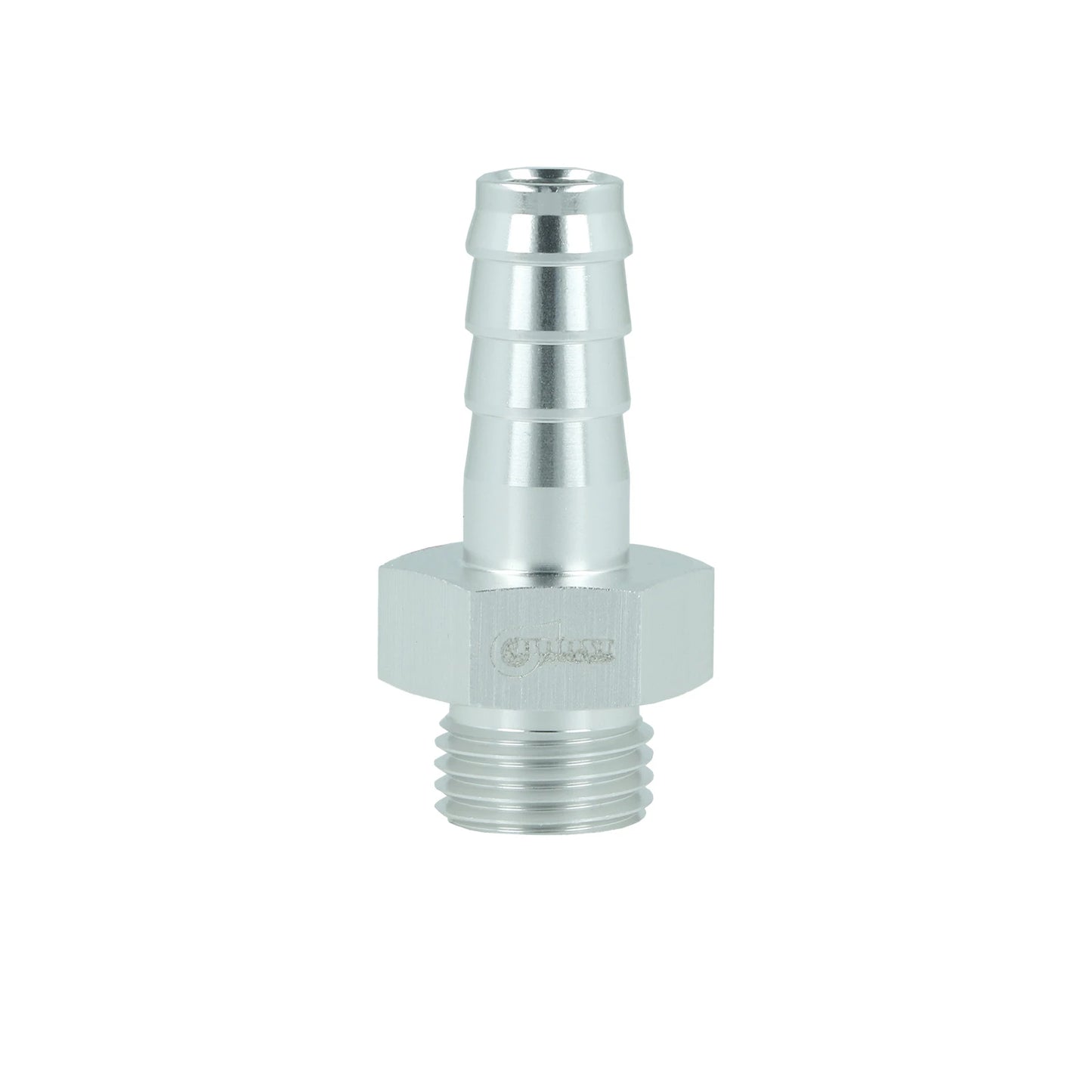 BOOST products Screw-in Adapter ORB Dash 6 male to Barb 10mm (3/8") - satin silver