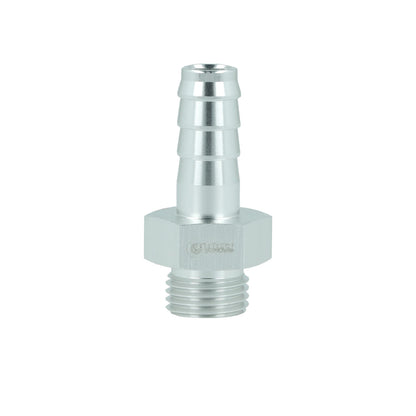 BOOST products Screw-in Adapter ORB Dash 6 male to Barb 10mm (3/8") - satin silver