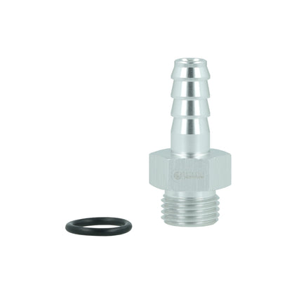 BOOST products Screw-in Adapter ORB Dash 6 male to Barb 8mm (5/16") - satin silver