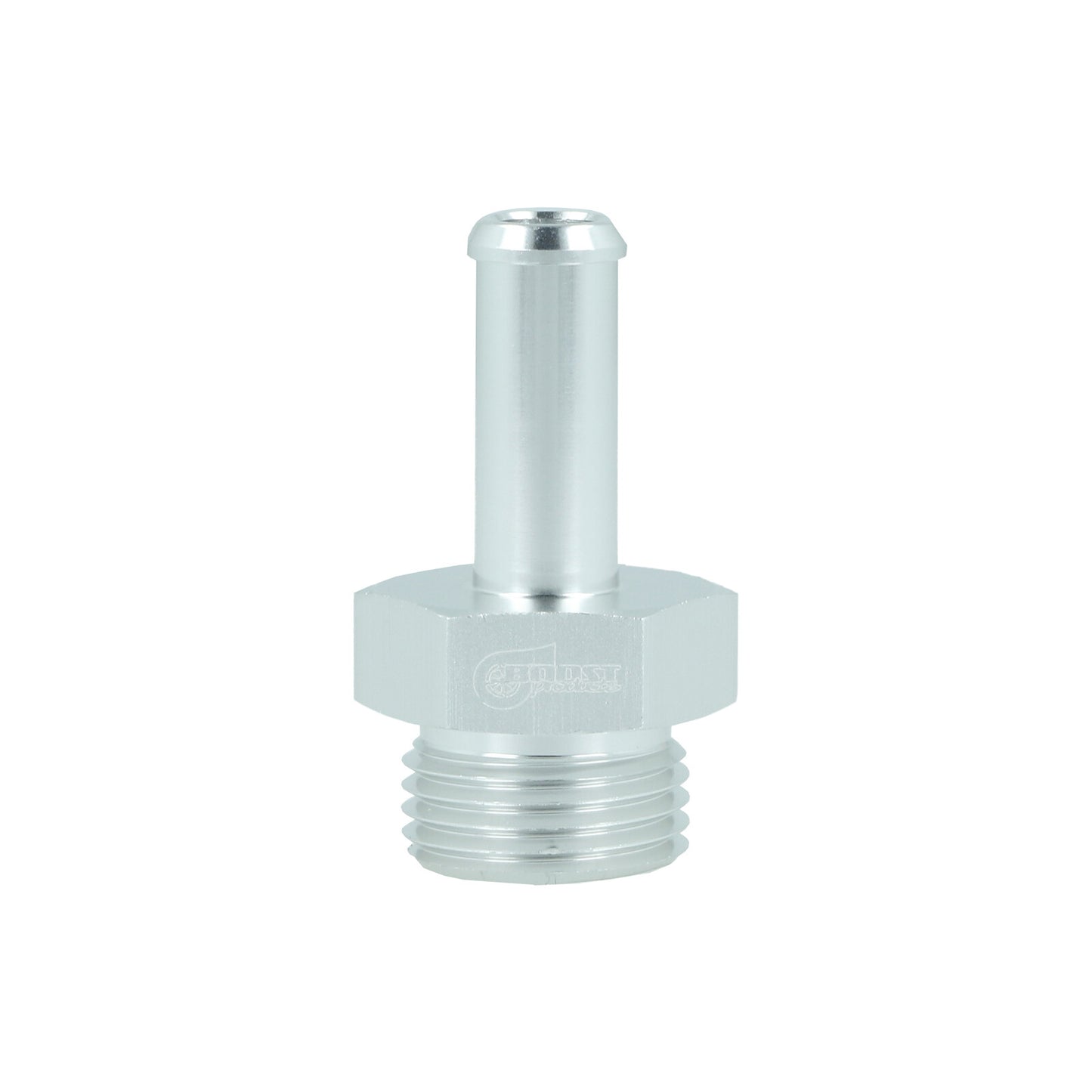 BOOST products Screw-in Adapter ORB Dash 8 male to Hose Connection 10mm (3/8") - satin silver