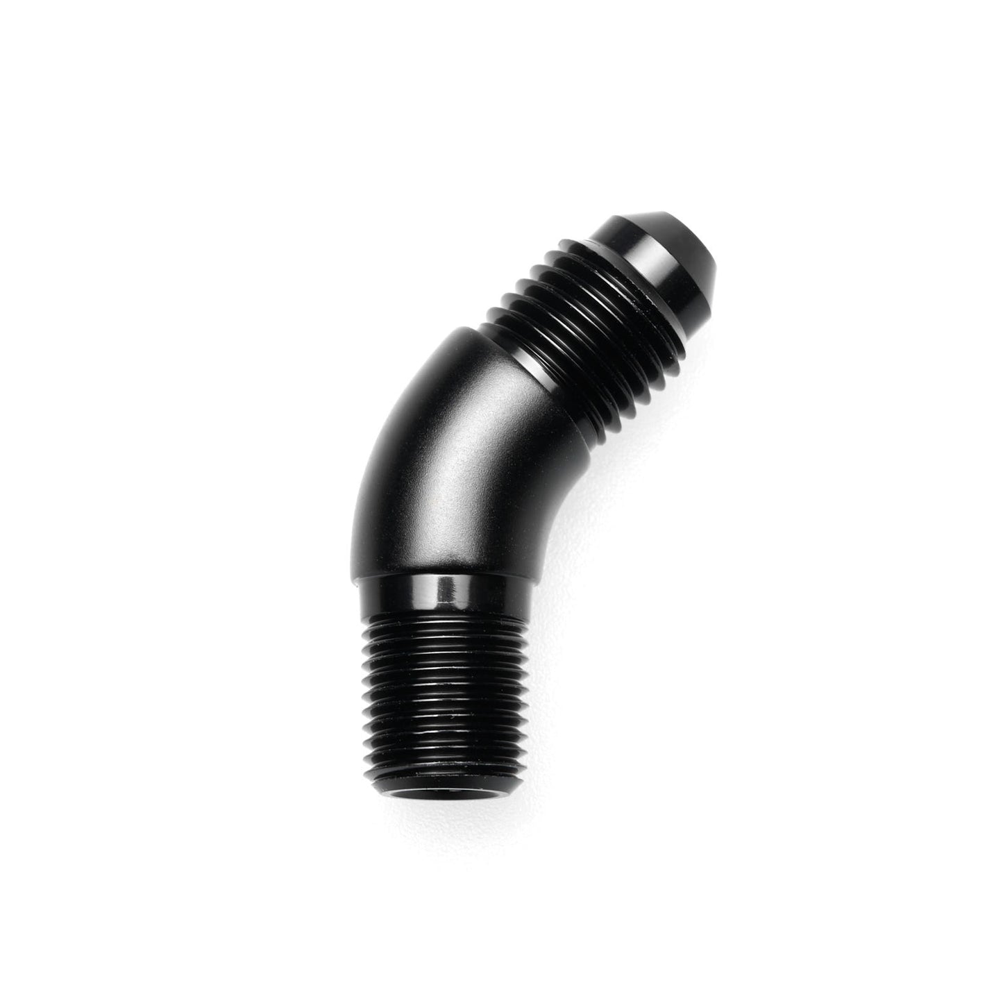 BOOST Products Adapter -04 AN male to 1/8" NPT male - 45 degree, black