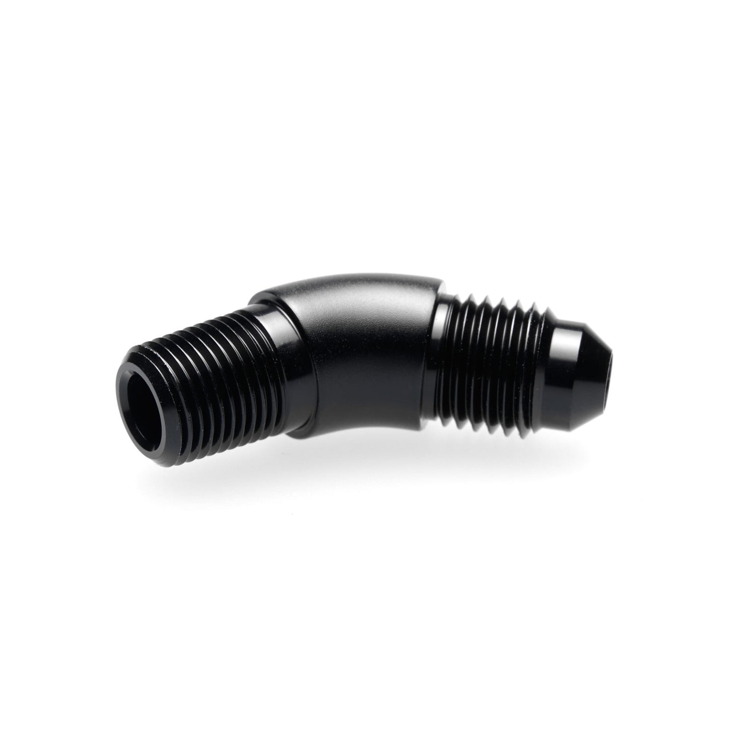 BOOST Products Adapter -04 AN male to 1/8" NPT male - 45 degree, black