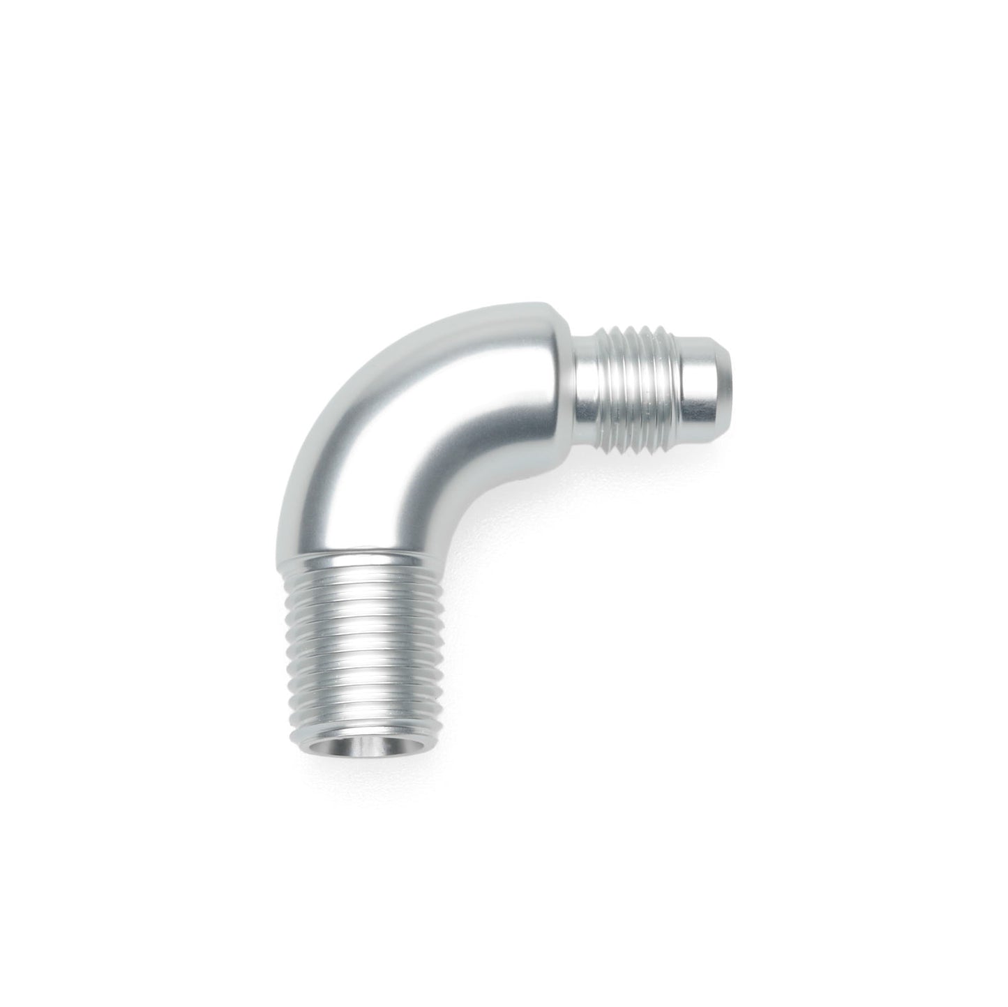 BOOST Products Adapter -04 AN male to 1/8" NPT male - 90 degree, silver