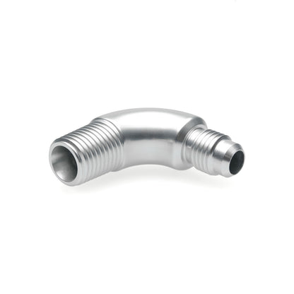 BOOST Products Adapter -04 AN male to 1/8" NPT male - 90 degree, silver