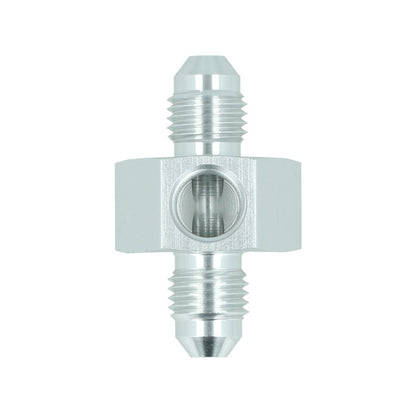 BOOST Products Adapter -04 AN male to -04 AN male with Port 1/8" NPT, silver
