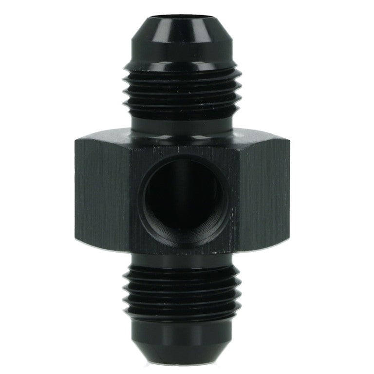 BOOST Products Adapter -06 AN male to -06 AN male with Port 1/8" NPT, black