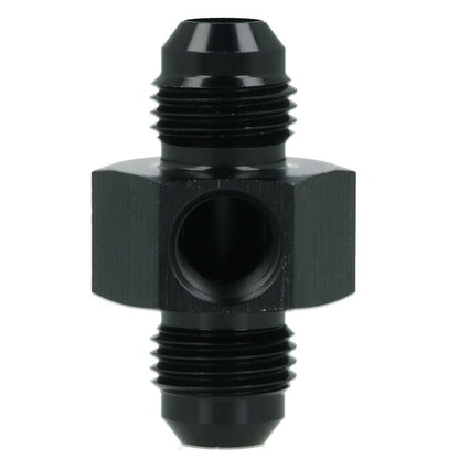 BOOST Products Adapter -06 AN male to -06 AN male with Port 1/8" NPT, black